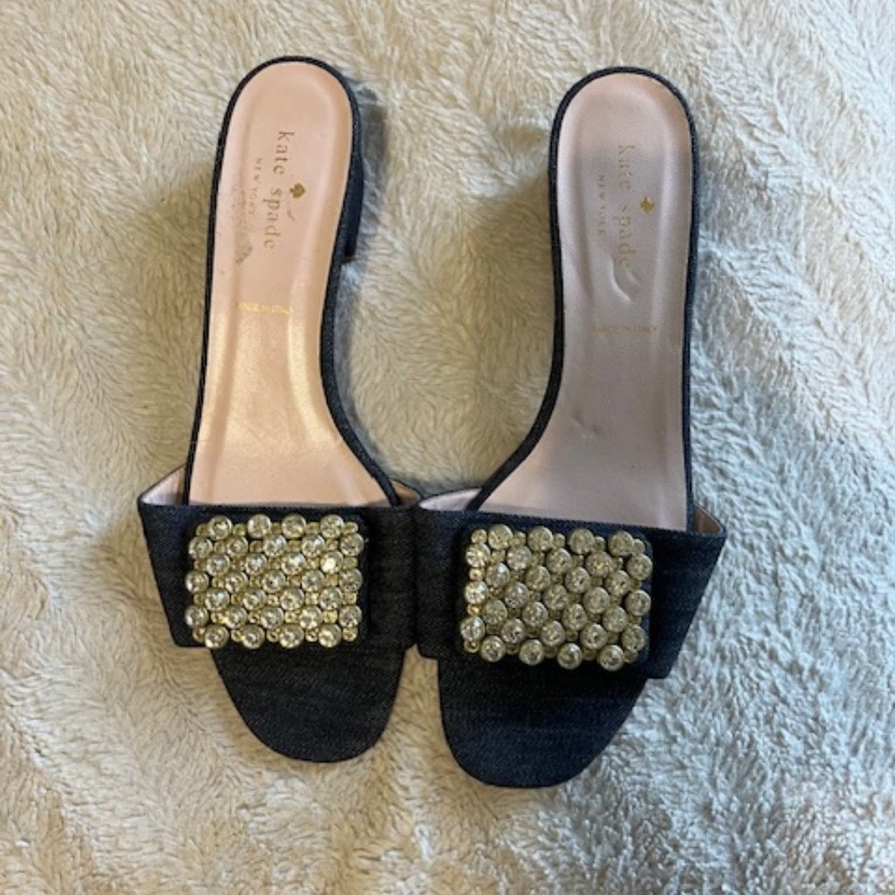 Kate Spade Denim sandal with beautiful bling